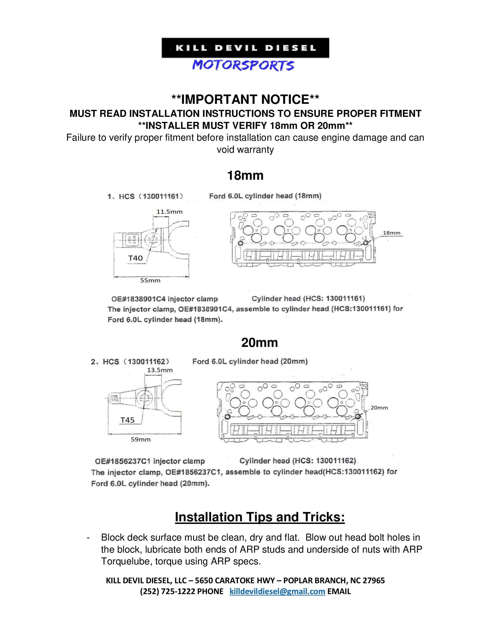 KDD 6.0 Powerstroke O-Ring Cylinder Heads, Pair